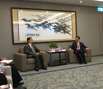 經貿文辦主任到訪中國機電產品進出口商會台北辦事處